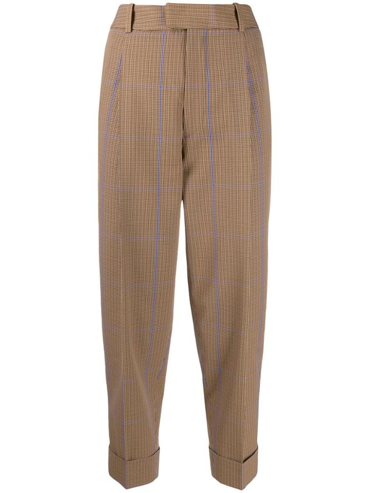 Vivienne Westwood Anglomania Plaid Print Trousers - Neutrals