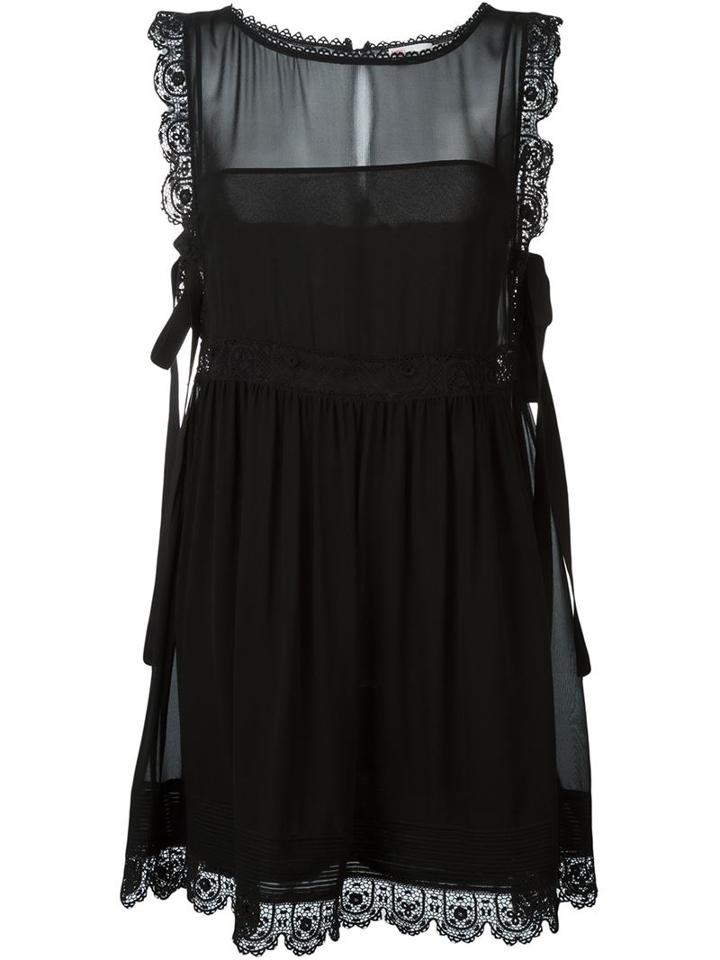 Red Valentino Lace-trimmed Mini Dress