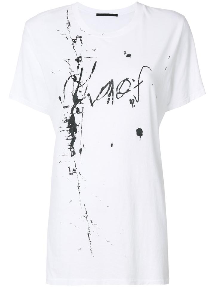 Haider Ackermann Chaos Splatter Printed T-shirt - White