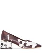 Burberry Margrette 50mm Cow Print Pumps - Brown