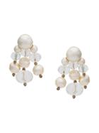 Céline Pre-owned 80-90's Pearl Embellished Drop Earrings - White