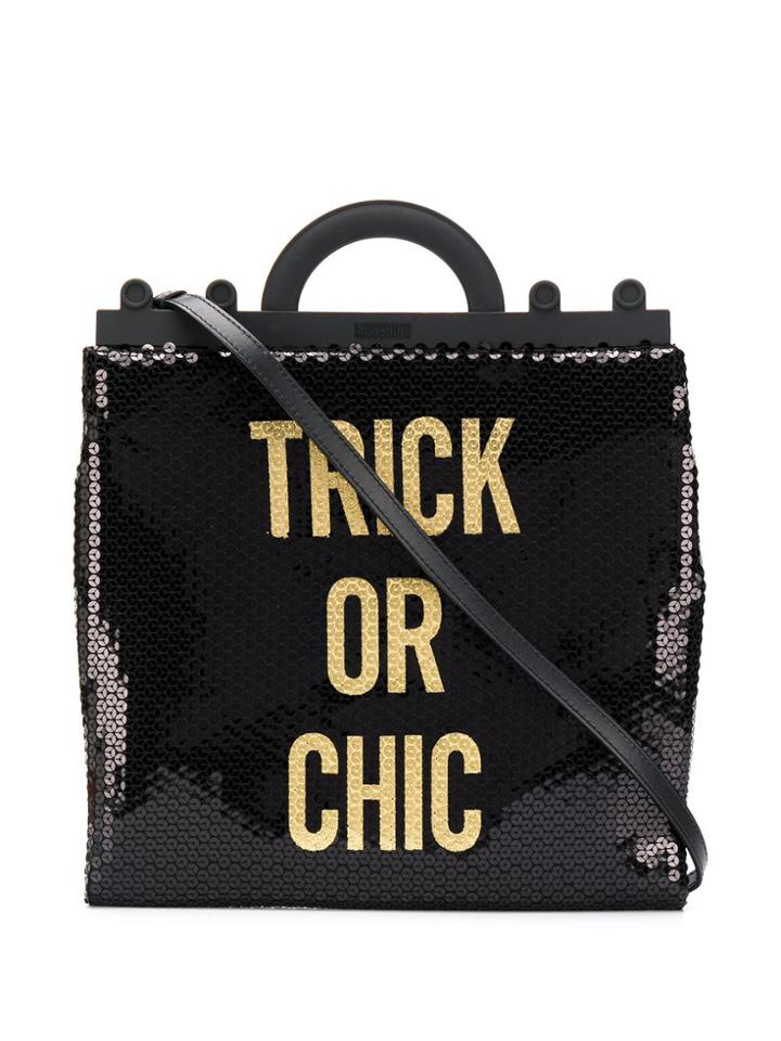 Moschino Sequinned Trick Or Chic Tote Bag - Black