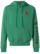 Raf Simons Embroidered Logo Hoodie - Green