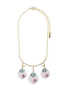 Marni Suspended Flower Pendant Necklace - Metallic