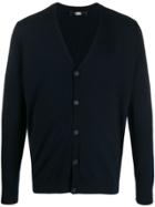 Karl Lagerfeld Fine Knit V-neck Cardigan - Blue