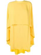 Sara Battaglia Cape Dress - Yellow