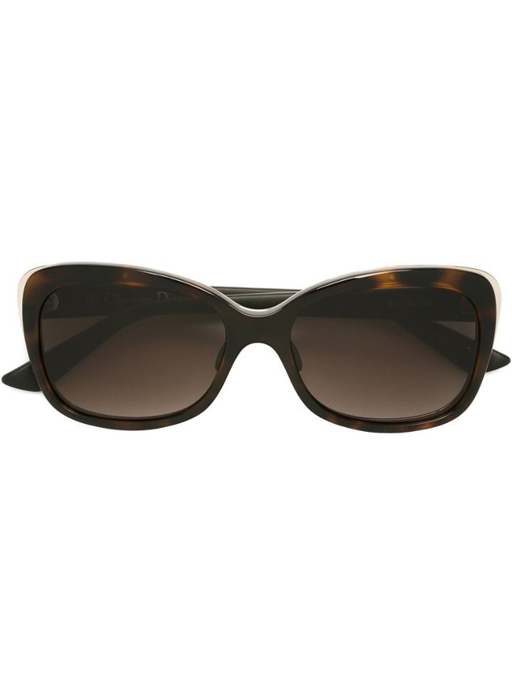 Dior Eyewear 'diorific' Contrast Frame Oversize Sunglasses - Brown