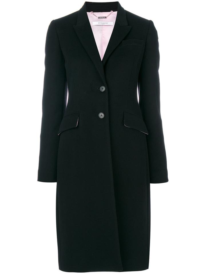 Givenchy Single Breasted Coat - Black