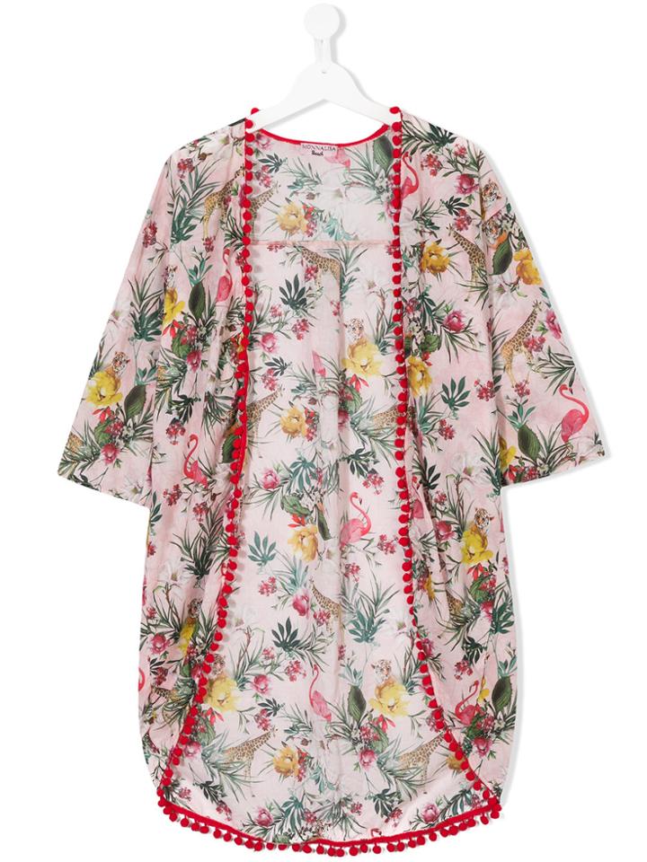 Monnalisa Jakioo Floral Print Kimono - Multicolour