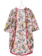 Monnalisa Jakioo Floral Print Kimono - Multicolour
