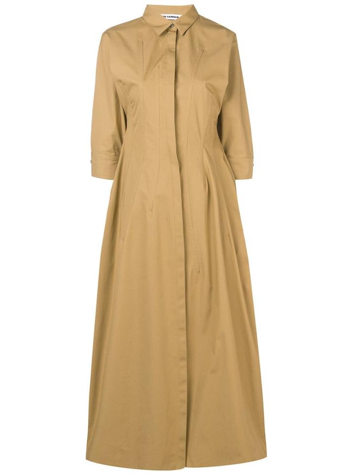 Jil Sander Shirt-style Garden Dress - Neutrals