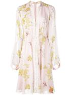 Giamba Floral Flared Dress - Pink