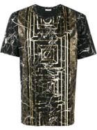 Versace Collection Foiled Marble Print T-shirt - Black