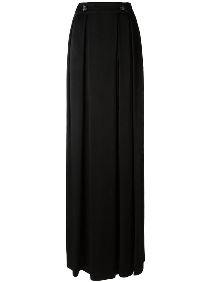 Lanvin Button Detail Palazzo Pants - Black