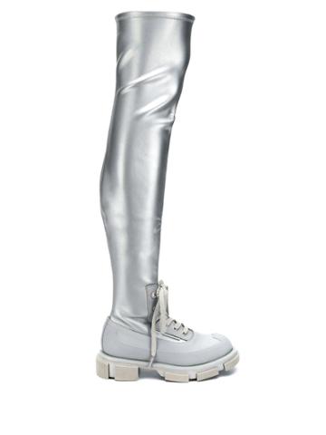 Both Over-the-knee Boots - Silver