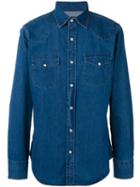 Tom Ford Denim Western Shirt, Men's, Size: 40, Blue, Cotton