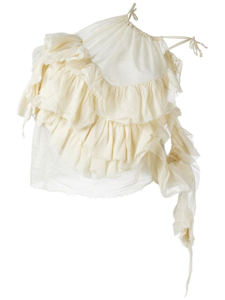 Marques'almeida Ruffled Crop Top
