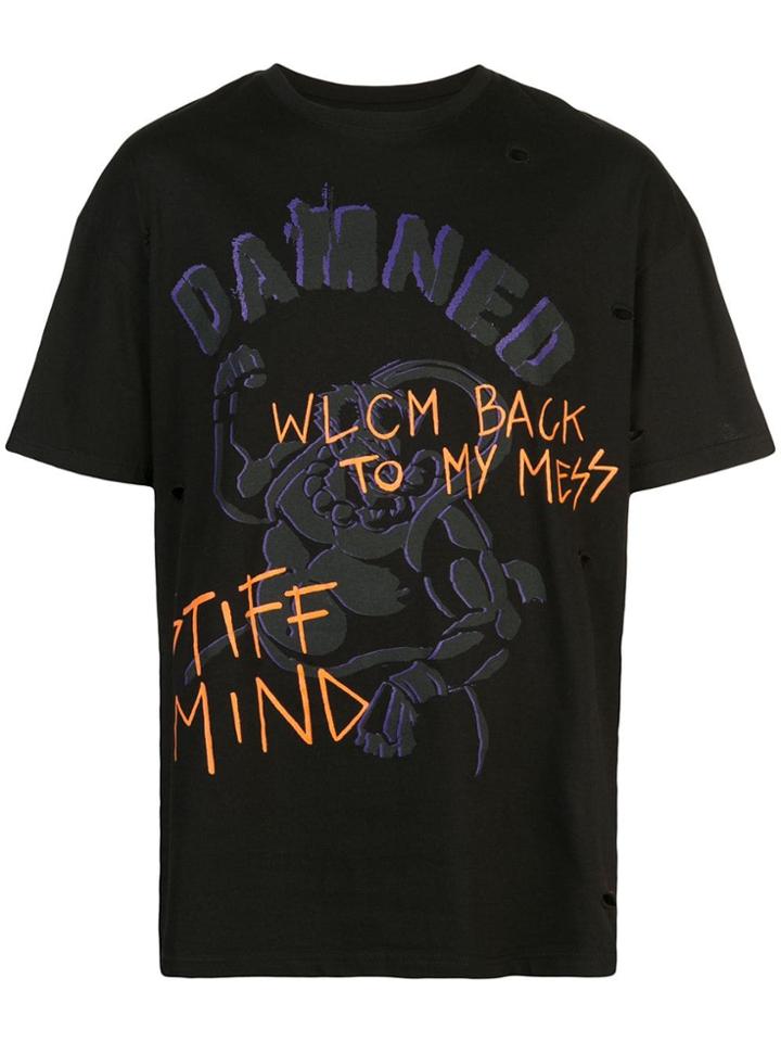 Faith Connexion Damned Print T-shirt - Black