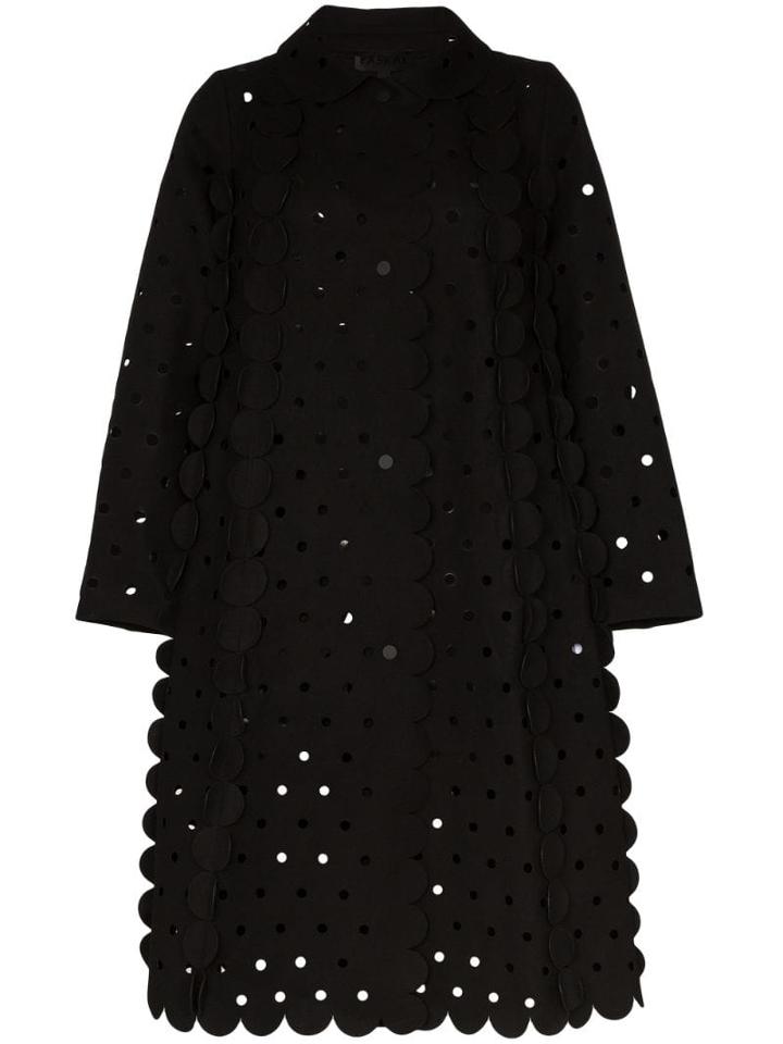 Paskal Cut-out Disc Coat - Black