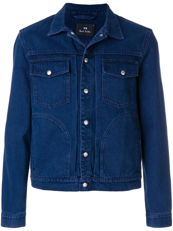 Ps By Paul Smith Casual Denim Jacket - Blue
