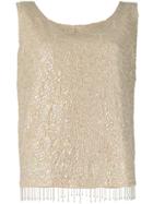 William Vintage 1965 Beaded Tank - Nude & Neutrals