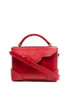 Manu Atelier Micro Bold Leather Shoulder Bag - Red