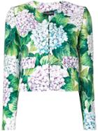 Dolce & Gabbana Hydrangea-print Cropped Jacket - Multicolour
