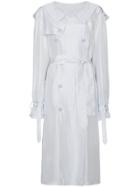 Unravel Project Silk Trench Coat - White