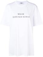 Msgm Times New Roman T-shirt - White
