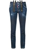 Dsquared2 Skinny Straight Cropped Jeans - Blue
