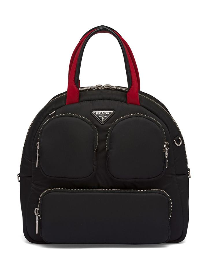 Prada Large Cargo Top-handle Tote - Black