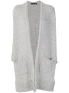 Incentive! Cashmere Longline Cardigan - Grey