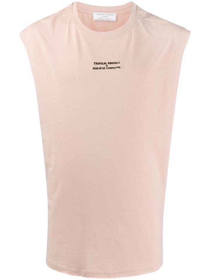 Société Anonyme Embroidered Tank Top - Pink