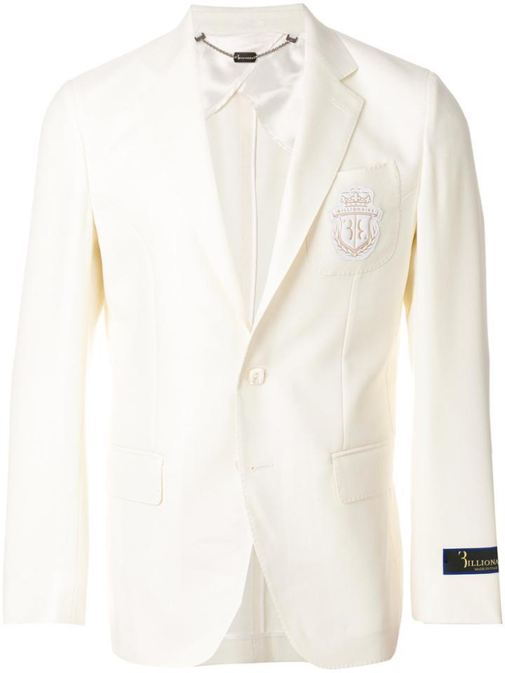 Billionaire Maxwell Slim Fit Blazer - White