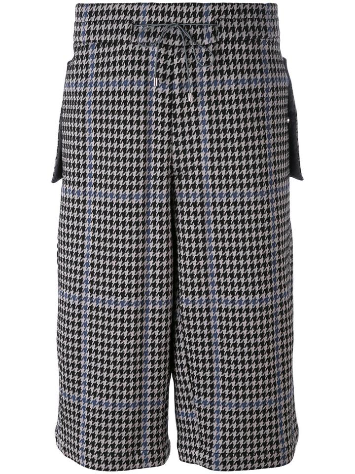 Oamc - Houndstooth Shorts - Men - Cotton/polyester/cupro - M, Grey, Cotton/polyester/cupro