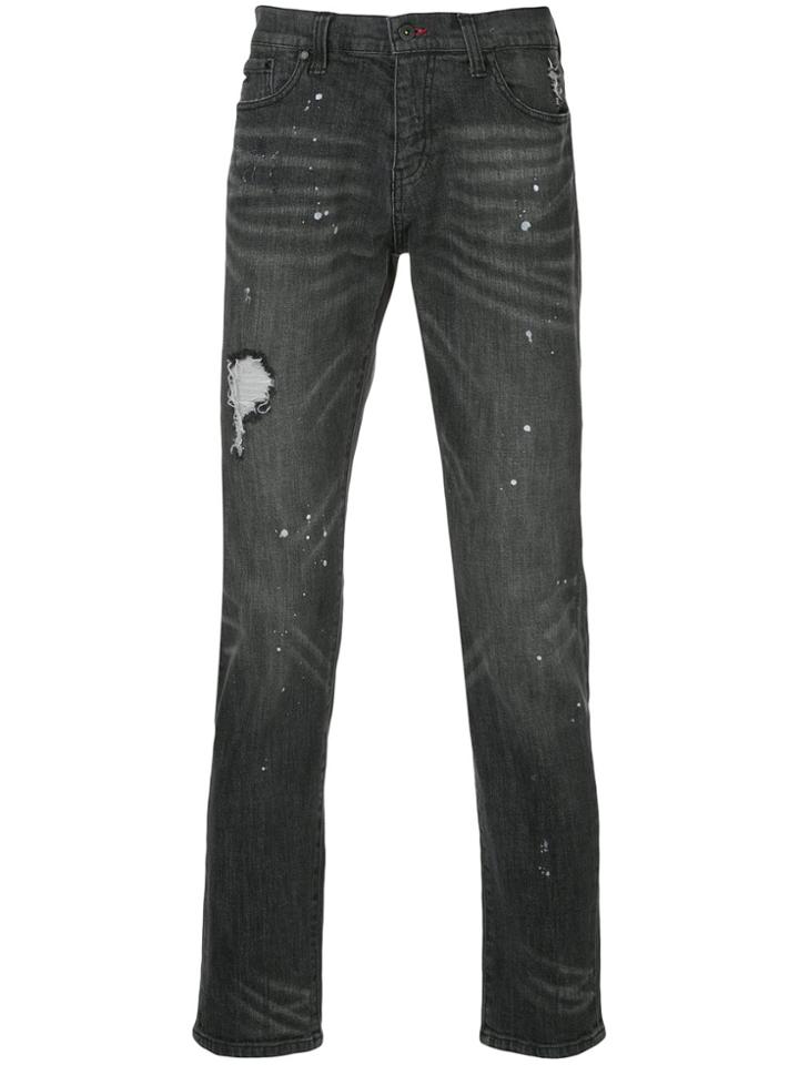 Loveless Distressed Skinny Jeans - Black
