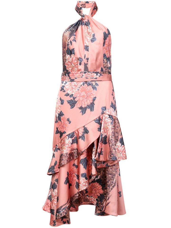 Patbo Print Midi Dress - Pink & Purple