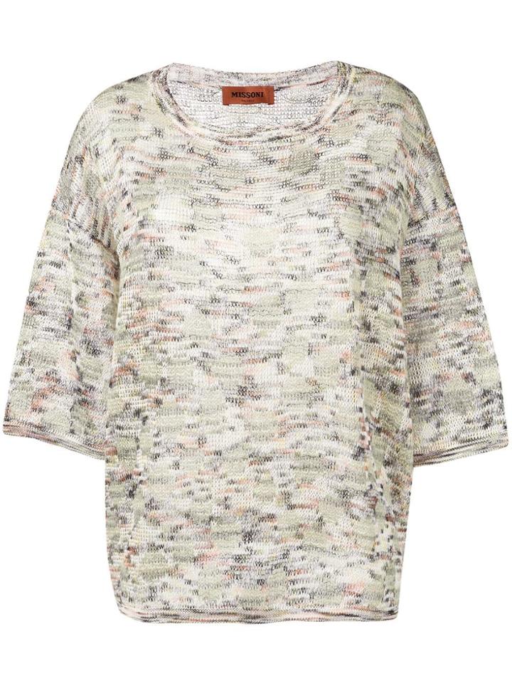 Missoni Oversized Knit T-shirt - Green