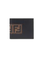 Fendi Ff Logo Bi-fold Wallet - Black