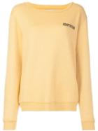 Adaptation Check Palm Tree Sweatshirt, Women's, Size: Small, Yellow/orange, Cotton/polyester