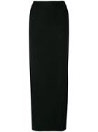 Thom Krom Full Length Drawstring Jersey Knit Skirt - Black