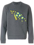 Fendi Cat Logo Patch Sweatshirt - Grey