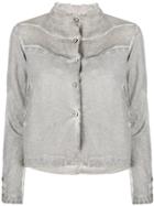Transit Raw Edge Fitted Jacket - Grey