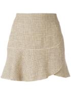 Isabel Marant Étoile - Wrap Mini Skirt - Women - Cotton/linen/flax - 38, Nude/neutrals, Cotton/linen/flax