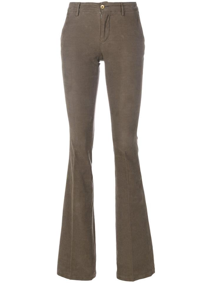 Pt01 Bootleg Corduroy Trousers - Brown
