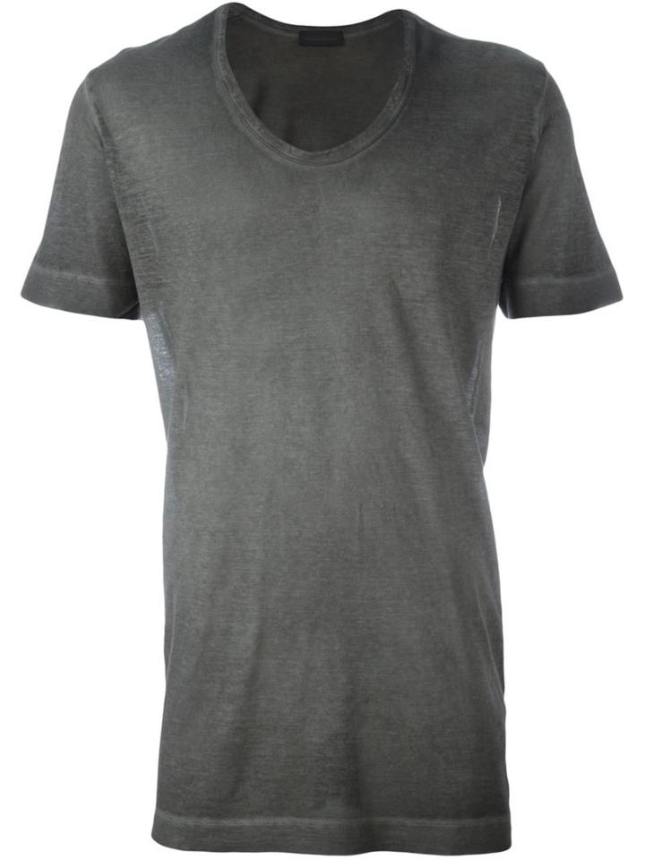 Diesel Black Gold Scoop Neck T-shirt, Men's, Size: M, Grey, Cotton