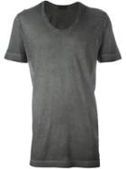 Diesel Black Gold Scoop Neck T-shirt, Men's, Size: M, Grey, Cotton