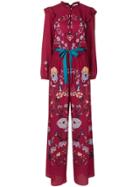 Red Valentino Floral Embroidered Jumpsuit