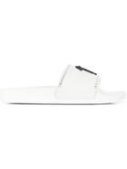 Giuseppe Zanotti Design Logo Pool Slides - White