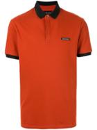 Emporio Armani Logo Patch Colour Block Polo Shirt - Orange